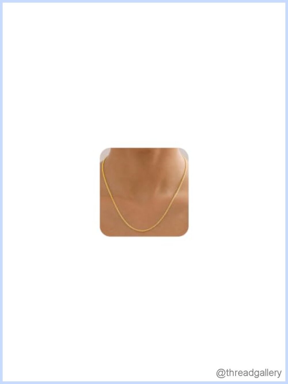 18K Gold Plated 925 Sterling Silver Rope Chain Necklace Adjustable
